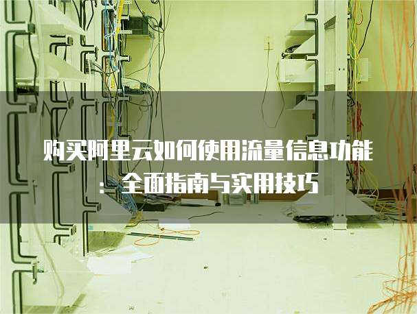 购买阿里云如何使用流量信息功能:全面指南与实用技巧