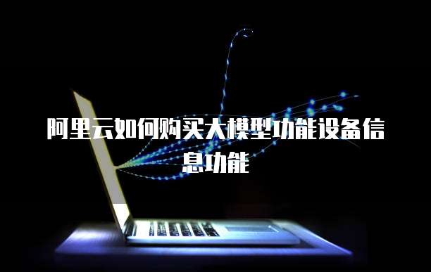阿里云如何购买大模型功能设备信息功能