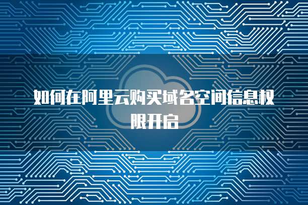 如何在阿里云购买域名空间信息权限开启