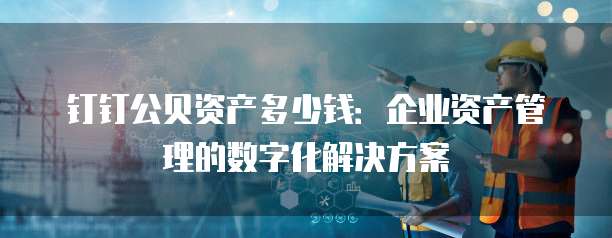 钉钉公贝资产多少钱:企业资产管理的数字化解决方案