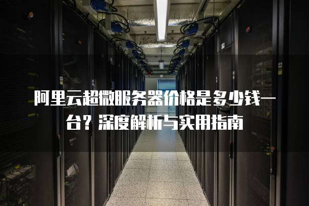 阿里云超微服务器价格是多少钱一台?深度解析与实用指南