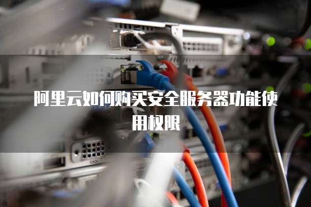 阿里云如何购买安全服务器功能使用权限