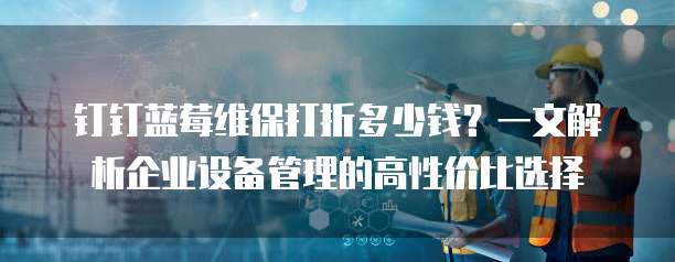 钉钉蓝莓维保打折多少钱?一文解析企业设备管理的高性价比选择