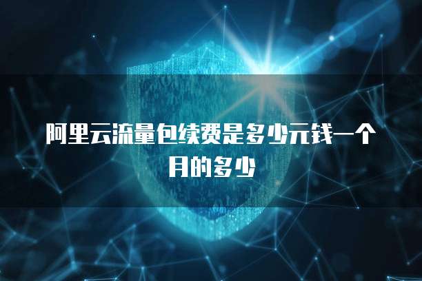 阿里云流量包续费是多少元钱一个月的多少