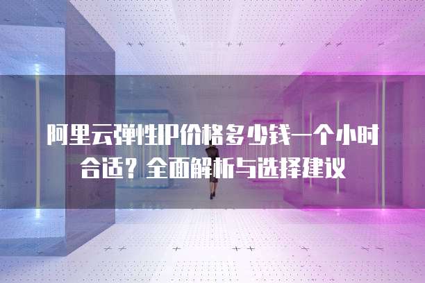 阿里云弹性IP价格多少钱一个小时合适?全面解析与选择建议
