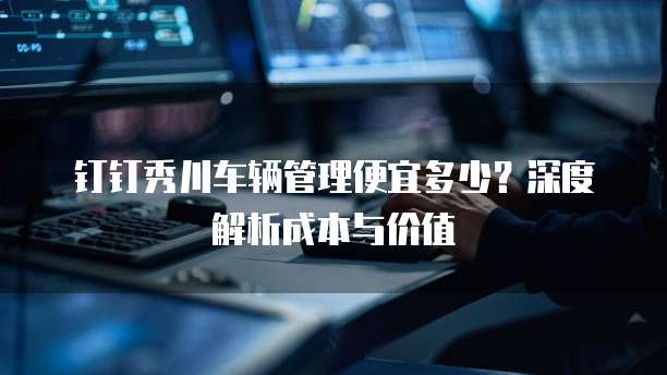 钉钉秀川车辆管理便宜多少？深度解析成本与价值