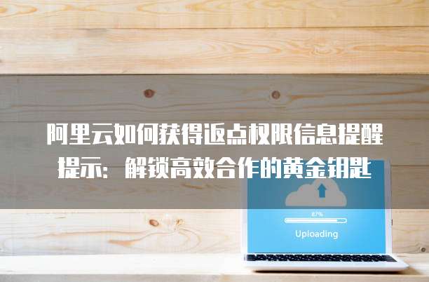 阿里云如何获得返点权限信息提醒提示:解锁高效合作的黄金钥匙