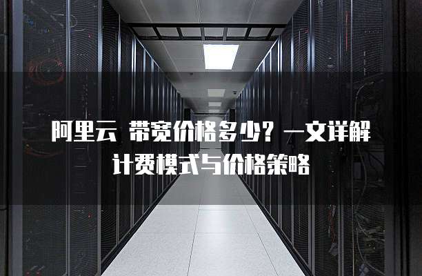 阿里云 带宽价格多少?一文详解计费模式与价格策略