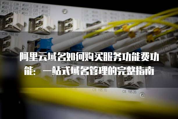 阿里云域名如何购买服务功能费功能：一站式域名管理的完整指南