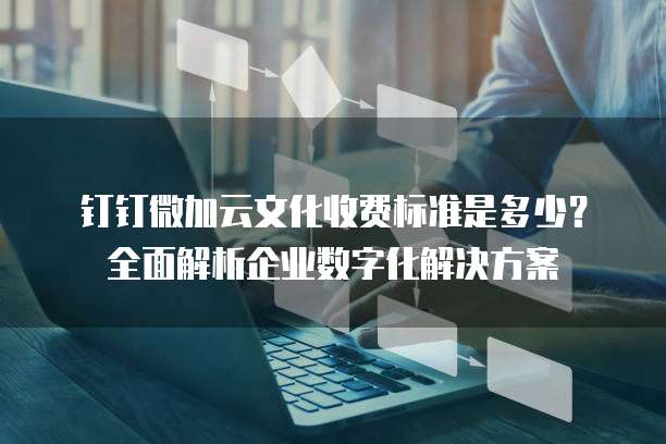 钉钉微加云文化收费标准是多少?全面解析企业数字化解决方案
