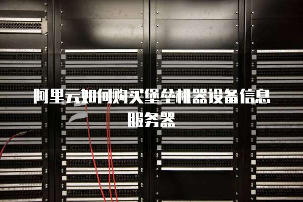阿里云如何购买堡垒机器设备信息服务器