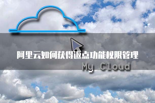 阿里云如何获得返点功能权限管理
