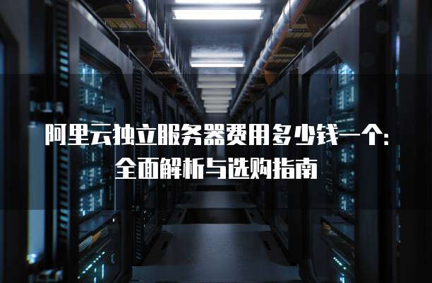 阿里云独立服务器费用多少钱一个:全面解析与选购指南
