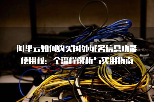 阿里云如何购买国外域名信息功能使用权:全流程解析与实用指南