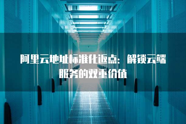 阿里云地址标准化返点:解锁云端服务的双重价值