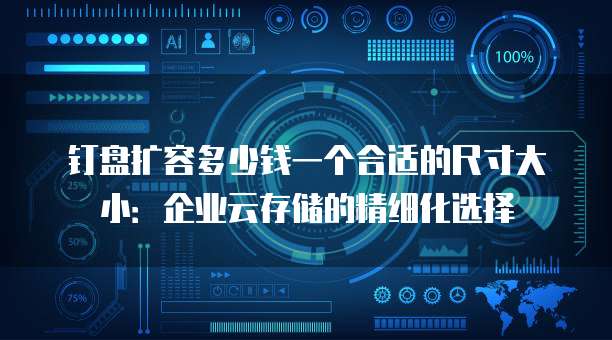 钉盘扩容多少钱一个合适的尺寸大小:企业云存储的精细化选择