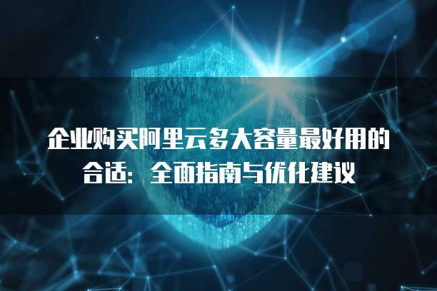 企业购买阿里云多大容量最好用的合适：全面指南与优化建议