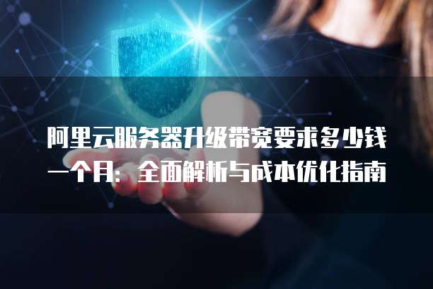 阿里云服务器升级带宽要求多少钱一个月:全面解析与成本优化指南