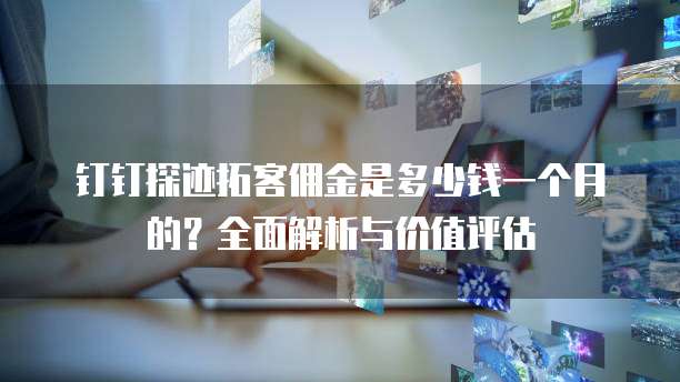 钉钉探迹拓客佣金是多少钱一个月的?全面解析与价值评估