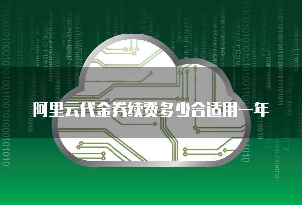 阿里云代金券续费多少合适用一年