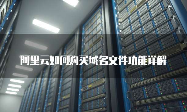 阿里云如何购买域名文件功能详解