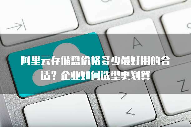 阿里云存储盘价格多少最好用的合适?企业如何选型更划算