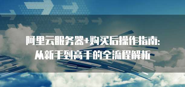阿里云服务器+购买后操作指南:从新手到高手的全流程解析