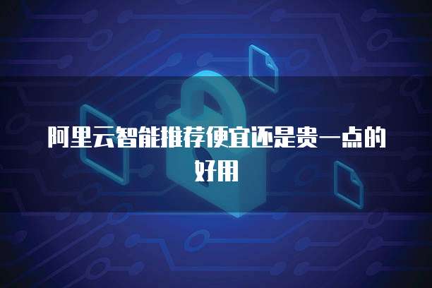 阿里云智能推荐便宜还是贵一点的好用