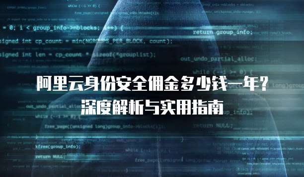 阿里云身份安全佣金多少钱一年？深度解析与实用指南
