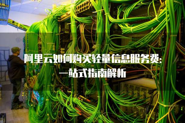 阿里云如何购买轻量信息服务费：一站式指南解析