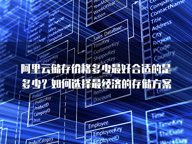 阿里云储存价格多少最好合适的是多少?如何选择最经济的存储方案
