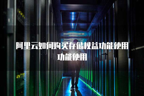 阿里云如何购买存储权益功能使用功能使用