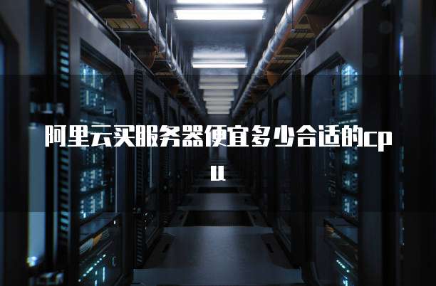 阿里云买服务器便宜多少合适的cpu