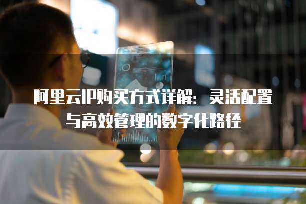 阿里云IP购买方式详解:灵活配置与高效管理的数字化路径