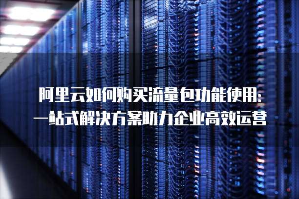 阿里云如何购买流量包功能使用:一站式解决方案助力企业高效运营