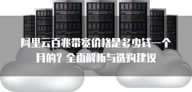 阿里云百兆带宽价格是多少钱一个月的?全面解析与选购建议