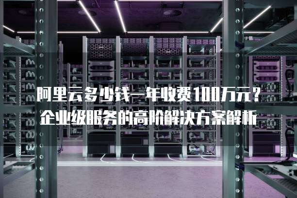 阿里云多少钱一年收费100万元?企业级服务的高阶解决方案解析