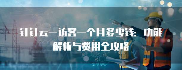 钉钉云一访客一个月多少钱:功能解析与费用全攻略