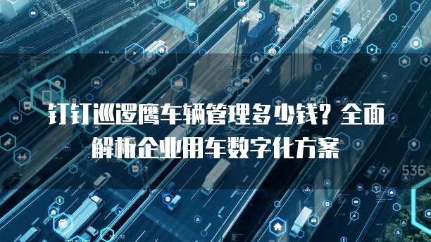 钉钉巡逻鹰车辆管理多少钱？全面解析企业用车数字化方案