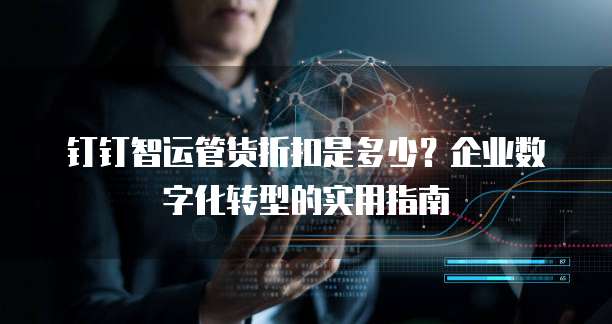 钉钉智运管货折扣是多少?企业数字化转型的实用指南