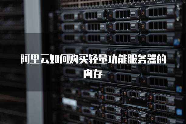 阿里云如何购买轻量功能服务器的内存