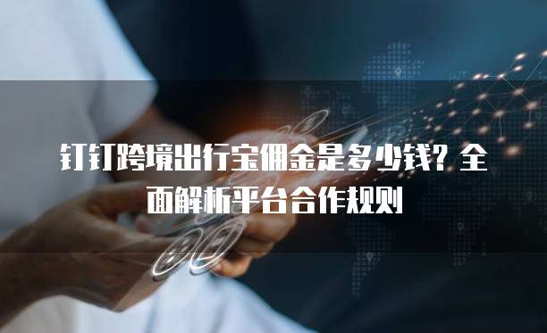 钉钉跨境出行宝佣金是多少钱？全面解析平台合作规则