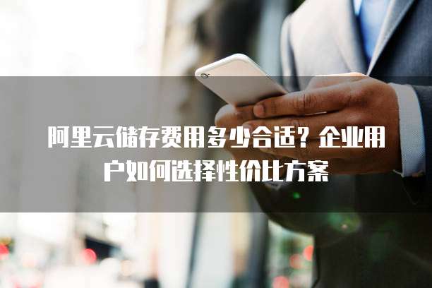 阿里云储存费用多少合适?企业用户如何选择性价比方案