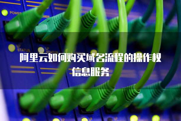 阿里云如何购买域名流程的操作权信息服务
