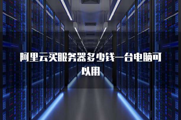 阿里云买服务器多少钱一台电脑可以用