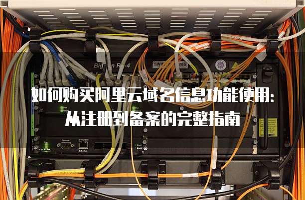 如何购买阿里云域名信息功能使用:从注册到备案的完整指南