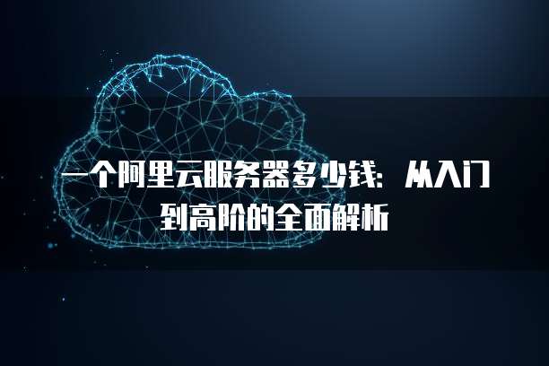 一个阿里云服务器多少钱:从入门到高阶的全面解析
