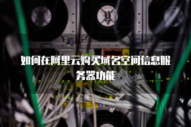 如何在阿里云购买域名空间信息服务器功能