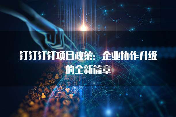 钉钉钉钉项目政策:企业协作升级的全新篇章