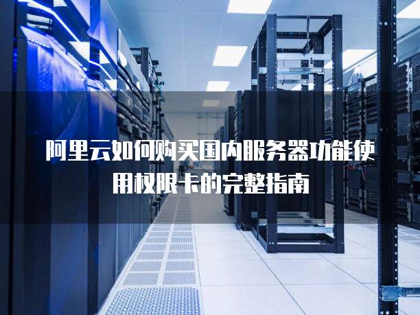 阿里云如何购买国内服务器功能使用权限卡的完整指南